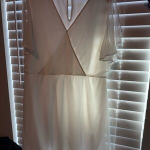 Maurices Cream V-Neck Midi Dress